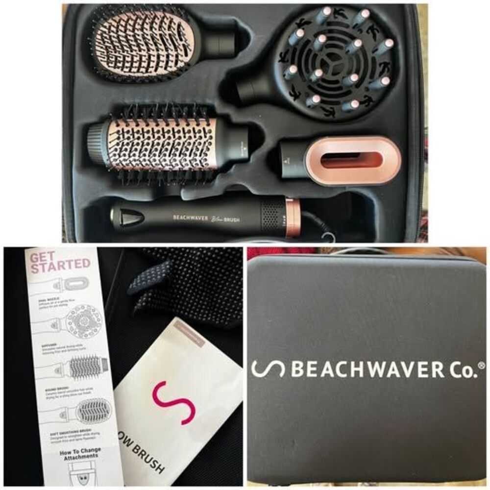 Beachwaver Co 4 In 1 Blow Brush Hair Dryer Rose Gold Edition